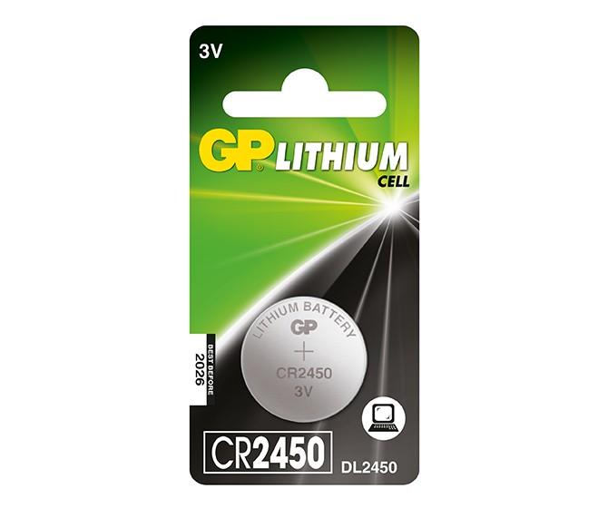 GP pilas de litio botón 5x cr2450 3v mayor rendimiento y duración