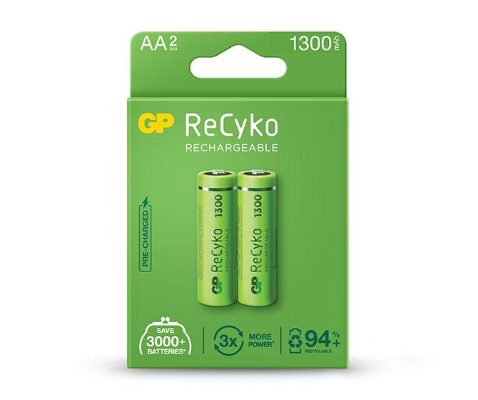 GP ReCyko 1300mAh AA (Paquete 2 pilas) | Batteries Americas